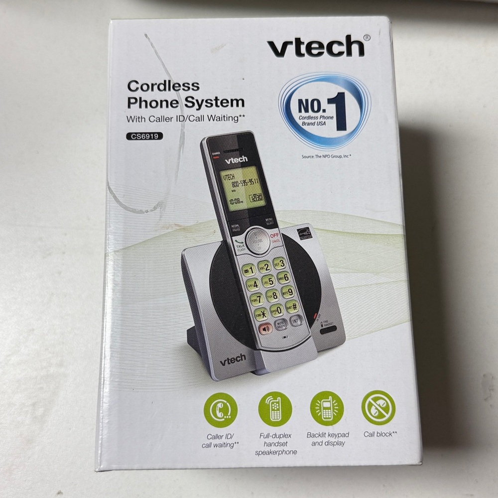 VTech Cordless Phone System - Black and Silver